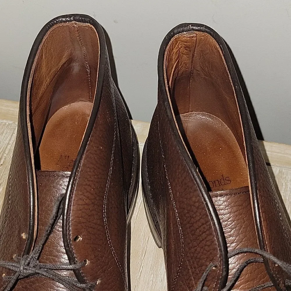 Allen Edmonds Men\'s 10 B Malvern $595 Chukka Boots 100% Leather Lace Up Brown Allen Edmonds Men\ main image 3